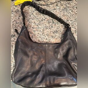 Black leather Purse Spikes and Sparrow